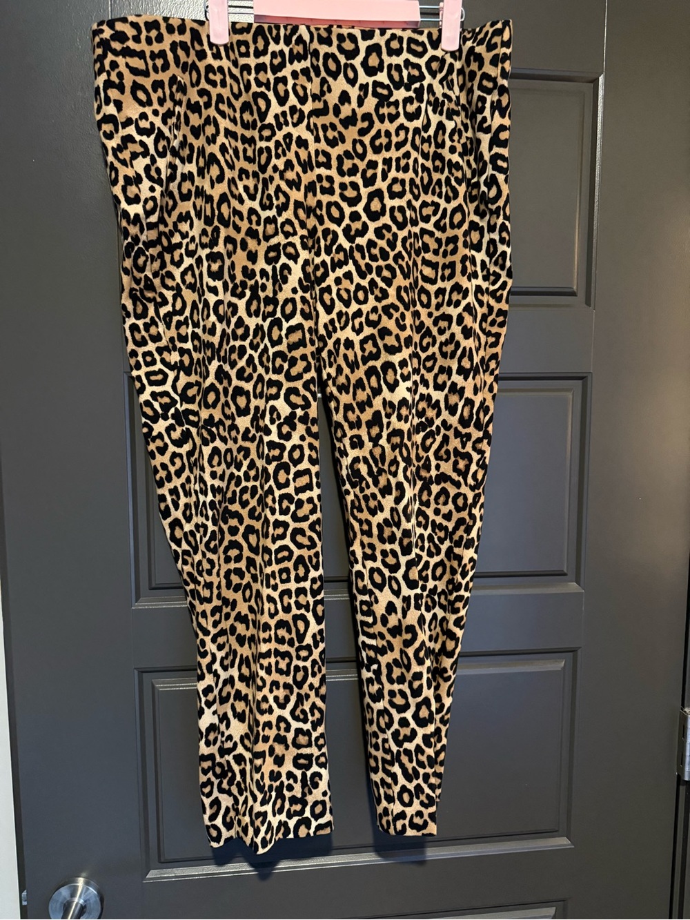 Chico’s Leopard Print Stretch Pants - Black & Tan